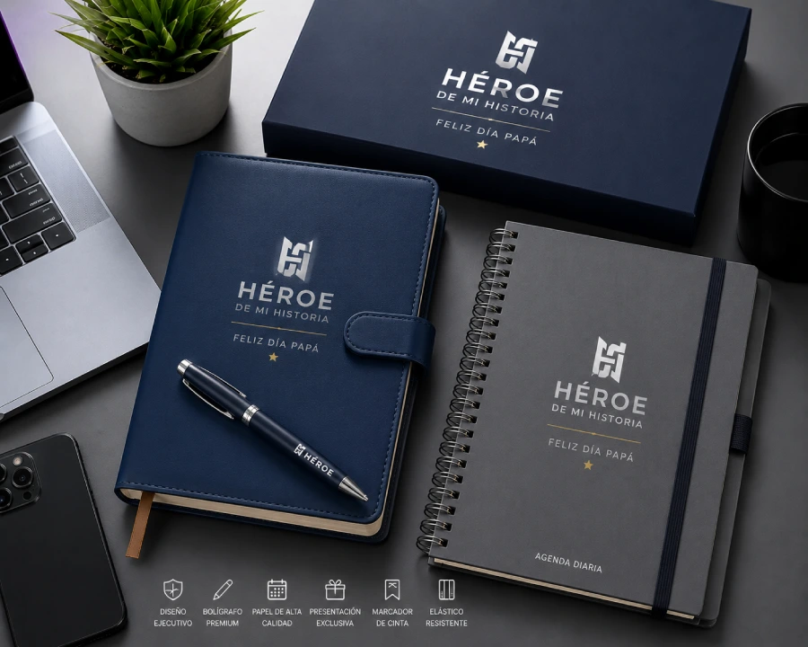 Agenda y esfero personalizado