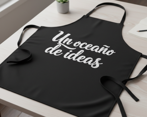 Delantales negros básicos para marca