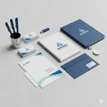 Papelería corporativa, varios artículos de oficina con logo en imprenta en Quito