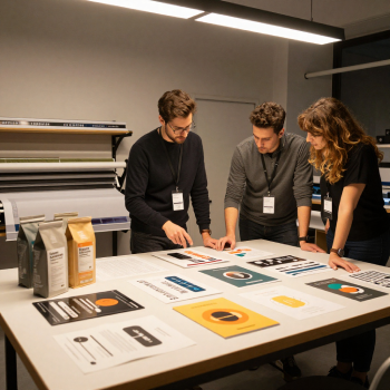 Trabajadores de imprenta en Quito que muestran calidad y experiencia