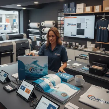 Servicio de branding express, varios articulos con logo en imprenta en Quito